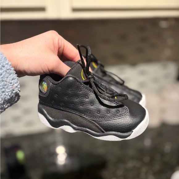 Toddler 7C Black Nike Jordan 13 Air Retro Playoff Sneakers - Picture 8 of 8